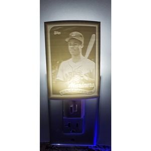 Ken Griffey Jr. Rookie Baseball Card 1989 Topps Lithophane Night Light